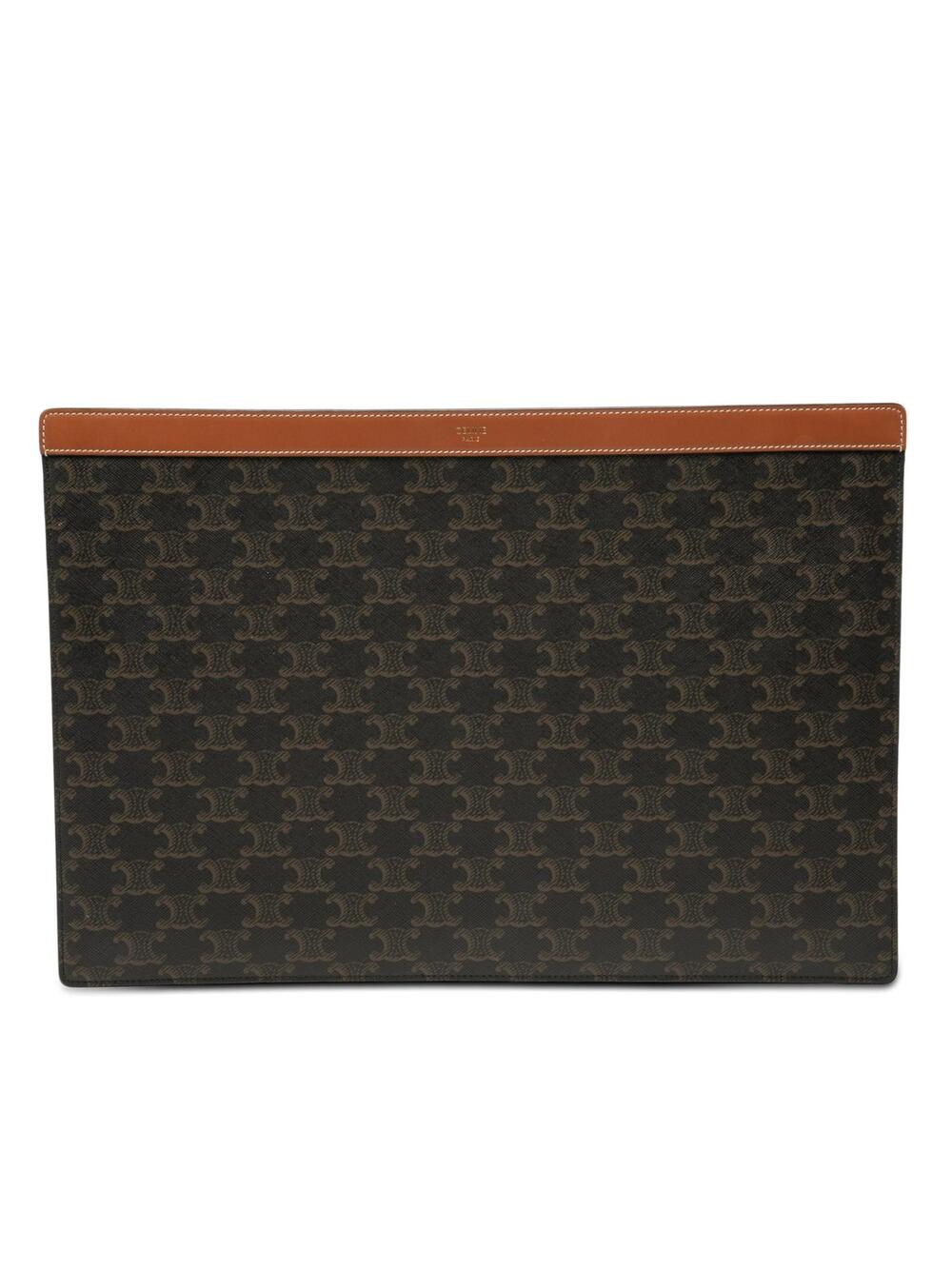 Celine Triomphe Coated Canvas Clutch #341518C41B